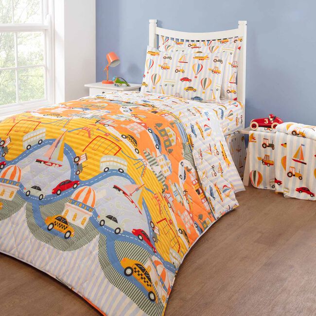 Adventure Town 200cm x 220cm Bedspread