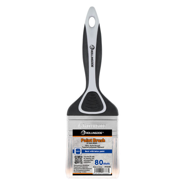 Rolling Dog Paint Brush With Rubber Handle 80mm