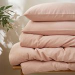 SINGLE DUVET COVER Martex Touch of Linen Seashell Pink