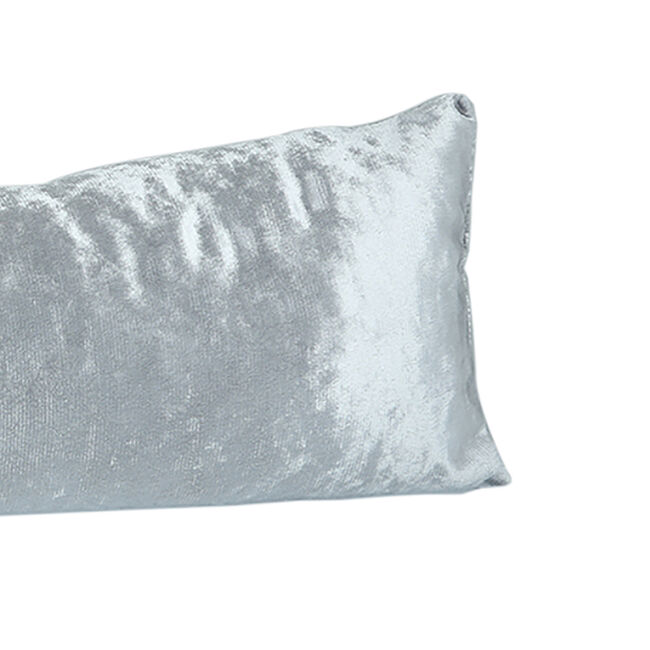 Velvet Crush Draught Excluder Silver 22 x 90cm