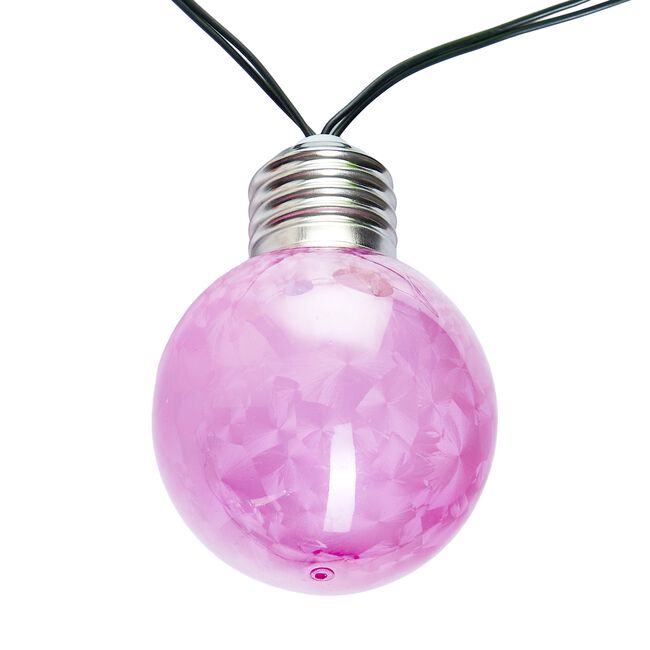 10 Patterned Ball Solar String Lights Multicolour