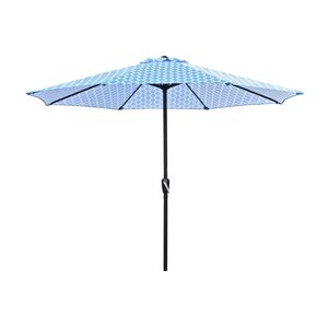 2.7M CRANK SUN PARASOL Geometric Blue