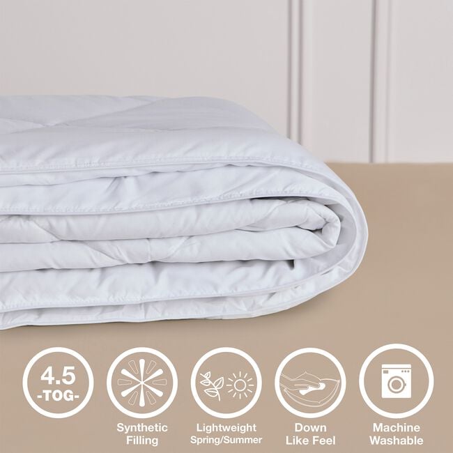 SINGLE SUPER SOFT 4.5 Tog Summer Duvet