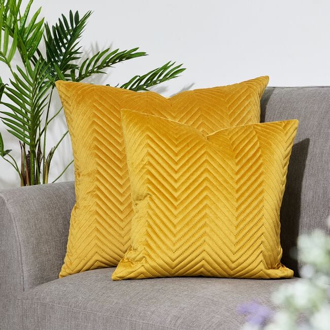 Triangle Stitch Cushion 45x45cm - Tawny Olive