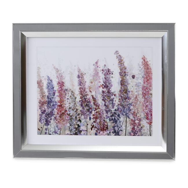 Lavander Fields Jewelled Wall Art - 49cm x 59cm