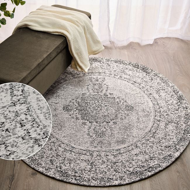 Clermont Round Rug 140cm - Grey