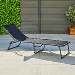 Black Folding Sun Lounger