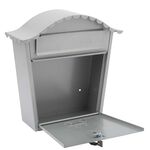 Steel Letterbox Classic French Grey