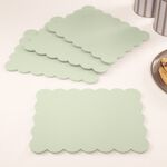 Scallop Wooden Sage 4Pk Placemats