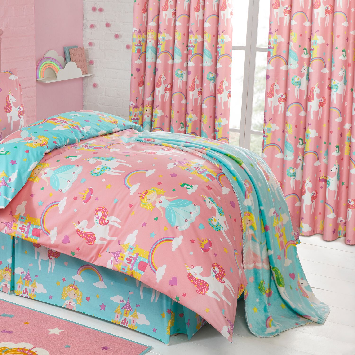 Nightshade Kids Rainbow Kingdom Blackout Curtains Home Store + More