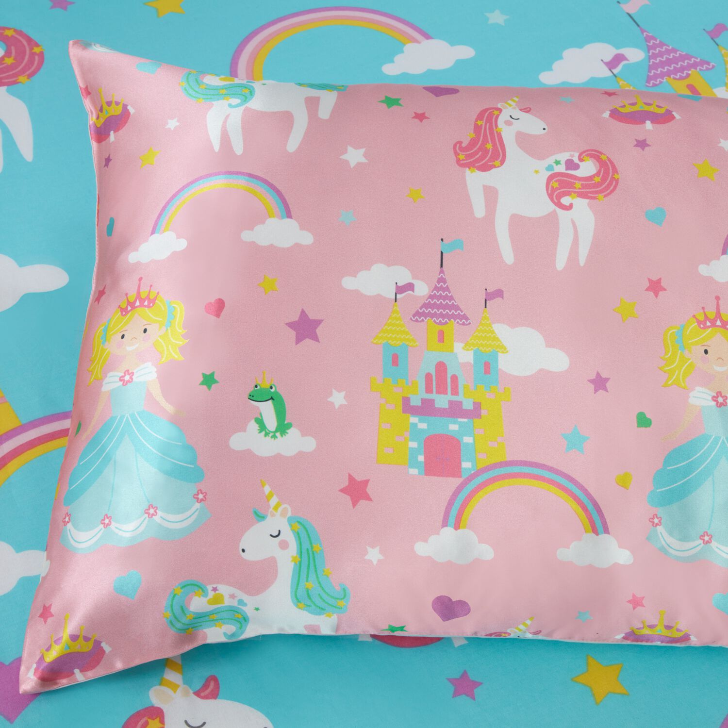 Rainbow Kingdom Silk Junior Pillowcase 40cm x 60cm Home Store + More
