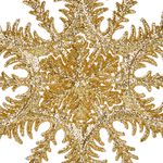 12cm Assorted Gold Glitter Snowflake