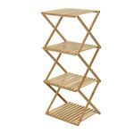 Storage Solutions 4 Layer Bamboo Shelf