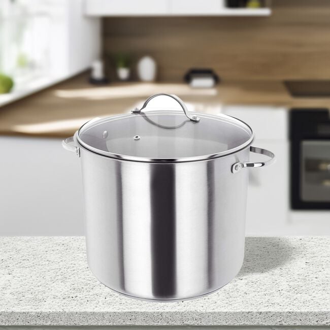 Judge Essentials 28cm 13L Stockpot With Glass Lid