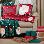 Ruane Snowy Santa Sherpa Green Throw 127cm x 152cm