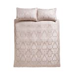 CATHERINE LANSFIELD SUPERKING DUVET COVER Damask Jacquard Champagne 