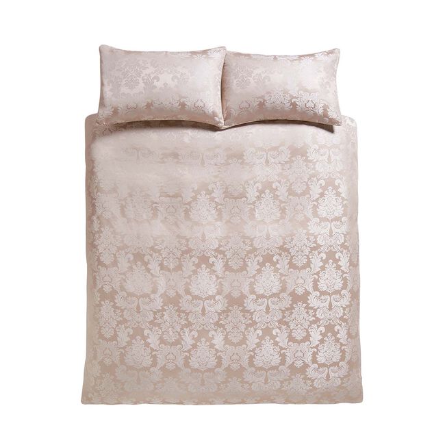 CATHERINE LANSFIELD SUPERKING DUVET COVER Damask Jacquard Champagne 