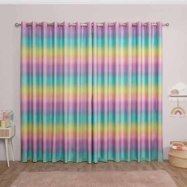 BLACKOUT & THERMAL RAINBOW SKY MULTI 90x90 Curtain
