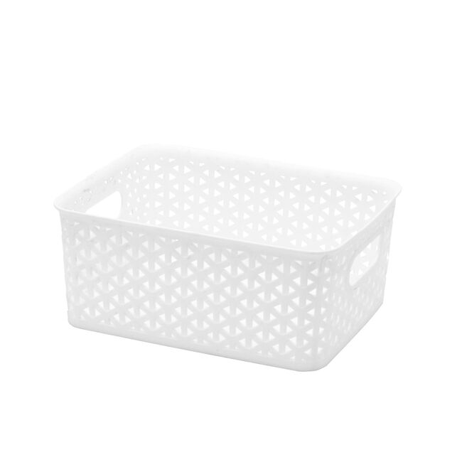 Geometric Storage Basket 4L - White