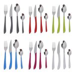 Master Cutler Coloured 24 Piece Cutlery Set