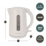 HAMILTON BEACH ESSENTIALS 1.7L WHITE Rapid Boil Kettle