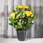 40cm Artificial Yellow Rose Plant