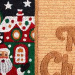 Christmas Santa Coir Ribbed Door Mat 40cm x 70cm