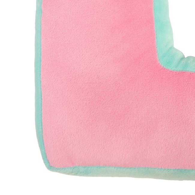 LETTER L Cushion Pink/Duck Egg