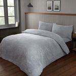 SINGLE DUVET COVER Teddy Plush Grey