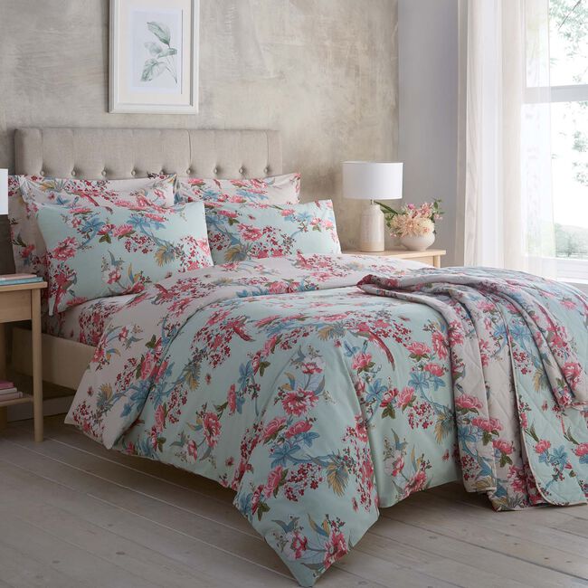 SINGLE DUVET COVER Danae Green/Nat