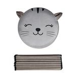 Cat Folding Ottoman - Grey