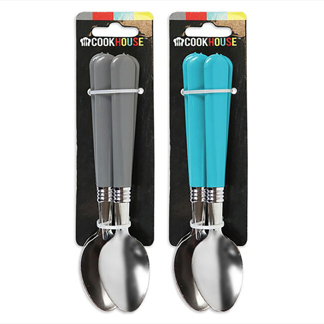 CookHouse Grey & Turquoise Tea Spoon Set - 4 Piece