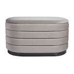 Oval Velvet Ottoman - Large