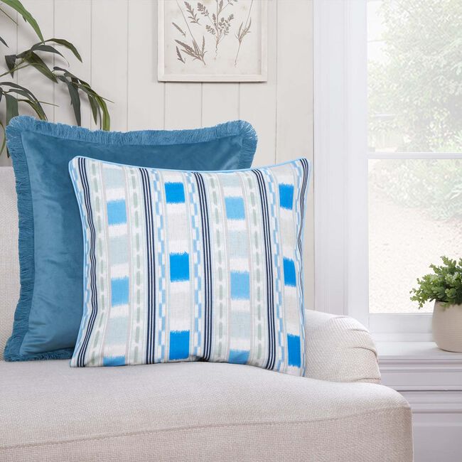 ELLEN FRINGE BLUE 45x45 Cushion
