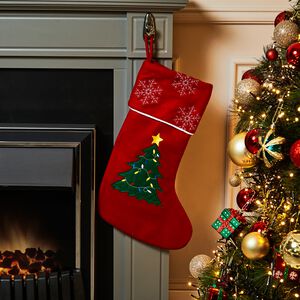 Christmas Tree Red Stocking