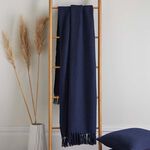 DRIFT HOME HAYDEN 100% RECYCLED COTTON NAVY 200x200cm Throw