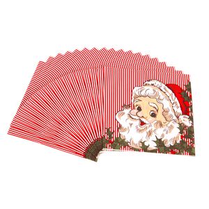 Santa Stripe Napkins 20 Pack 