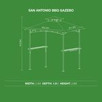 San Antonio BBQ Gazebo 2.4M x 1.5M