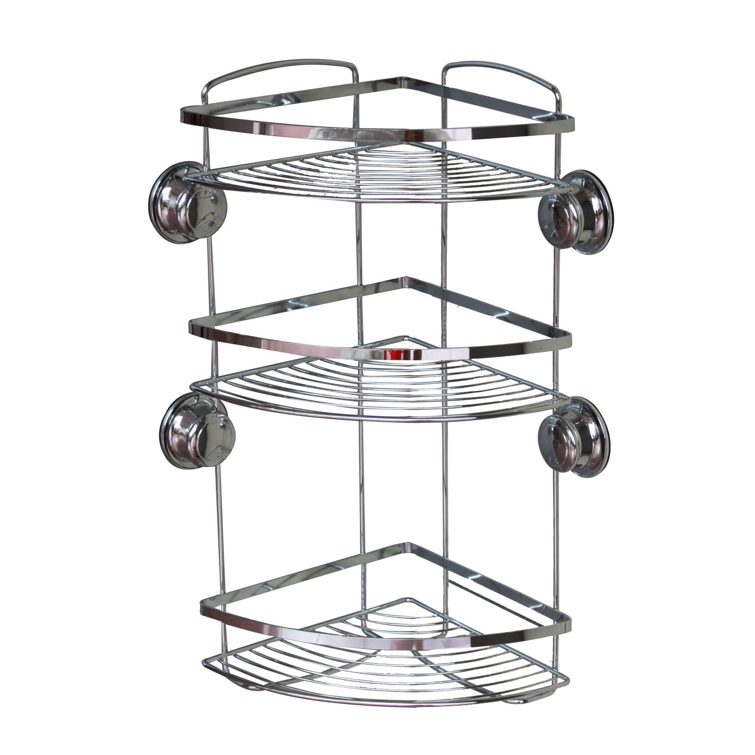 3 Tier Chrome Shower Caddy With Suction Fix Home Store More