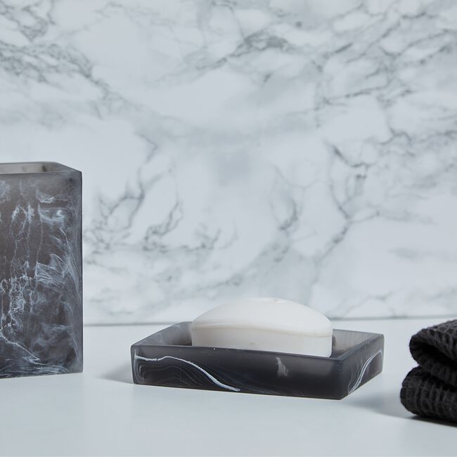 SALERNO SOAP DISH Black