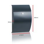 Steel Letterbox - Capri, Anthracite