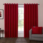 BLACKOUT & THERMAL CORDUROY RED 66x54 Curtain