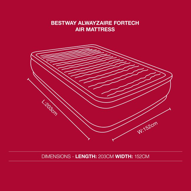 Bestway AlwayzAire Fortech Air Mattress 152x203cm