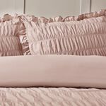 CATHERINE LANSFIELD SINGLE DUVET COVER Seersucker Frill Pink