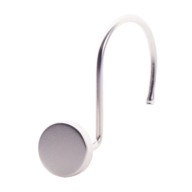 12 PACK FLAT HEAD NICKEL Shower Hooks 