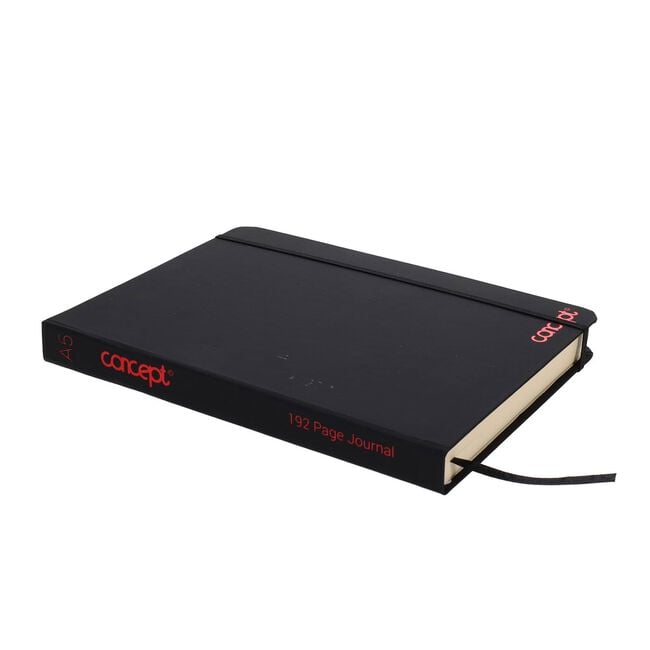 Concept A5 Black Ruled Journal w/ Elastic Closure
