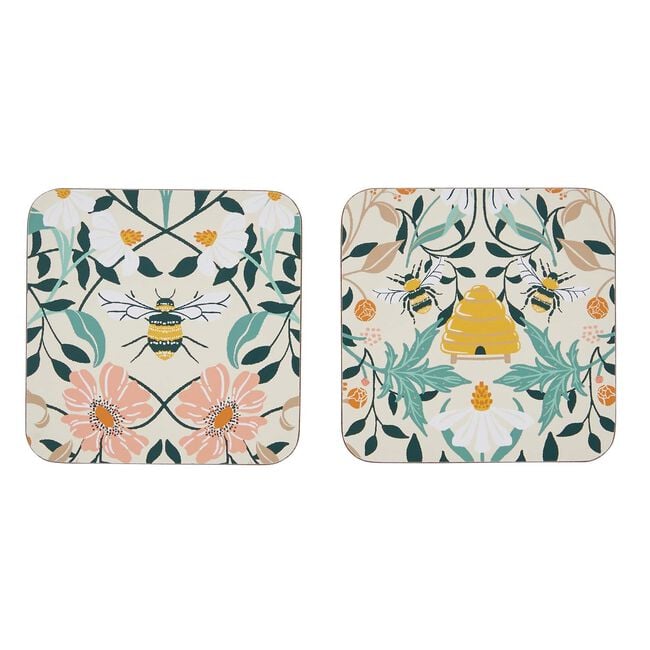 Bee Bloom Coaster 4 Pack