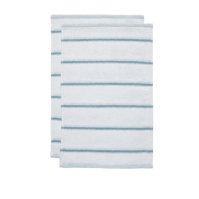 Stripe Tea Towel 2 Pack - Duck Egg