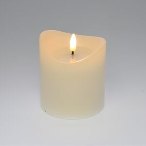 LED Pillar Candle White - 9x10cm
