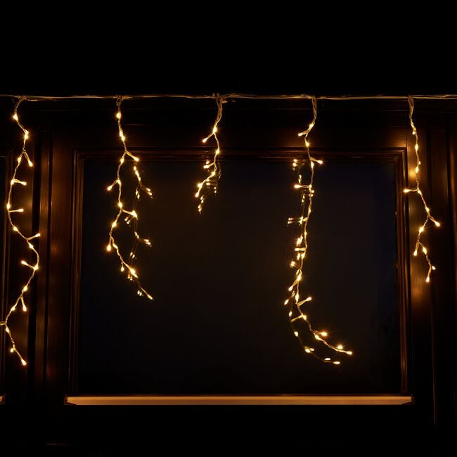 336 Warm White Micro LED Icicle String Lights